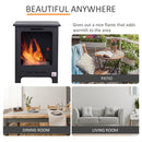 HOMCOM Free Standing Bio Ethanol Fireplace Heater with 0.9L Tank for Home Black