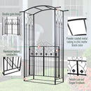 Outsunny Garden Entrance Arch Bench Outdoor Patio Rose Trellis Climbing Plant