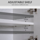 HOMCOM Freestanding Kitchen Cabinet Storage Unit Pantry Cupboard, White