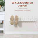 HOMCOM Wall Mounted Electric Shoe Dryer Shoe Warmers For Boots 3 Pairs White
