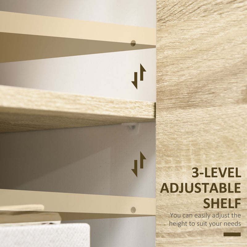 HOMCOM Modern Storage Cabinet with Push to Open Doors and Adjustable Shelf