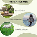 Outsunny 5PCs Decorative Garden Fencing Metal Border Edging