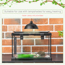 PawHut Glass Reptile Terrarium Habitats for Lizards, Frogs, Snake 50 x 30 x 25cm