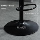 HOMCOM Set Of 2 Luxurious Velvet-Touch Bar Stools Metal Frame Footrest Blue