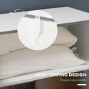 HOMCOM 2 Door Wardrobe with Drawers, Hanging Rail, Shelves for Bedroom, White