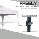 Outsunny Pop Up Gazebo Foldable w/ Wheeled Carry Bag & 4 Weight Bags, White