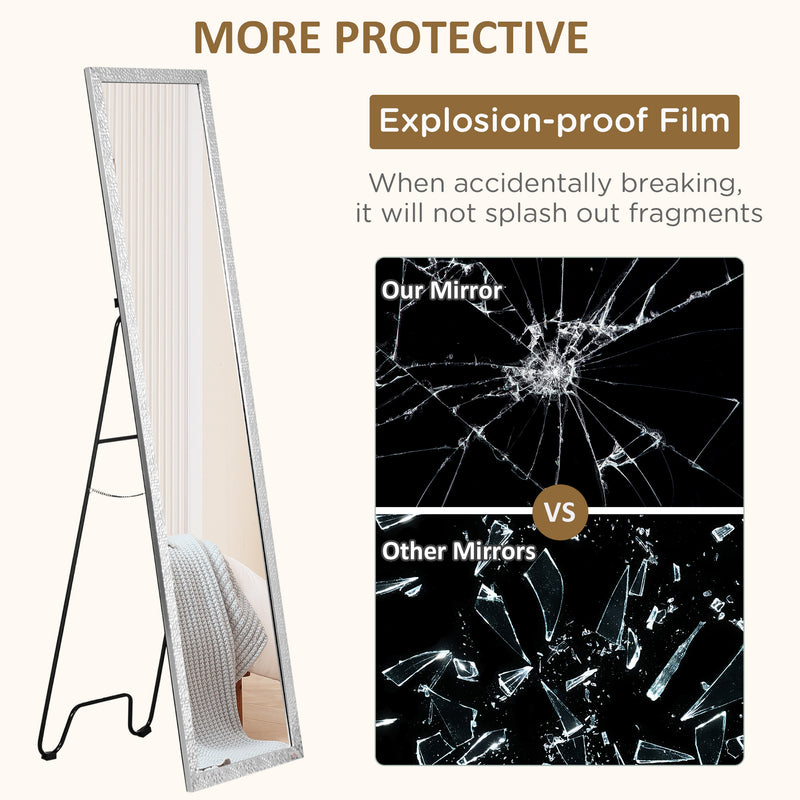 HOMCOM Full Length Mirror Free Standing Mirror Dressing Mirror for Dorm Home