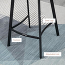 HOMCOM Industrial Bar Stools Set of 2, Bar Chairs with Steel Legs, Brown