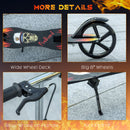 HOMCOM Foldable Kick Scooter for Kids w/ Adjustable Height, Break, Big Wheels