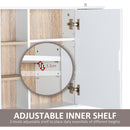 HOMCOM Wall Mounted Bathroom Storage Cabinet w/ Mirrored Door, Adjustable Shelf