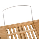 HOMCOM Extendable Bath Tub Bathroom Tray Bathtub Caddy Shelf Wine Holder Book