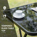Outsunny 3 Piece Patio Dining Set - Black