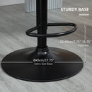 HOMCOM Set Of 2 Luxurious Velvet-Touch Bar Stools Metal Frame Footrest Grey