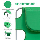 Outsunny Beach Chaise Lounge Portable Adjustable Backrest with Face Cavity Green