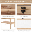 PawHut Hamster Cage Wooden Mouse Rodent Small Pet Animals Tall 5-Tier Play