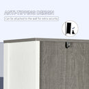 kleankin  Bathroom Storage Cabinet w/ Door Cupboard and Adjustable Shelf, White
