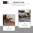 HOMCOM Coffee Table Set of 2 Nesting End Side Tables Living Room Home Office