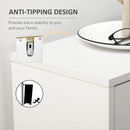 HOMCOM Modern Storage Cabinet with Flip Doors and Drawer for 12 Pairs of Shoes