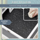 PawHut Wooden Tortoise House, Small Pet Reptile with Hide Shelter Den and Run