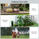 Outsunny 4PCs Decorative Garden Fencing 43in x 11.5ft Metal Border Edging