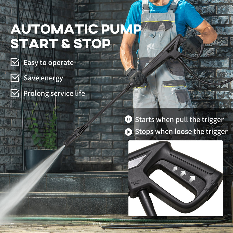 DURHAND High-Performance Power Washer 1800W, 150 Bar, 510 L/h, for Garden, Car