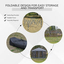 Outsunny 3.2m Pop Up Gazebo Hexagonal Canopy Tent Outdoor w/Sidewalls Grey