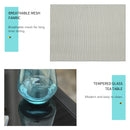 Outsunny 3 Pieces Lounge Chair Set Garden Sunbathing Chair w/ Table Grey