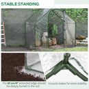 Outsunny Portable Walk-in PVC Greenhouse w/ Zipped Door for Flowers Plant