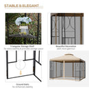 Outsunny 3x3(m) Outdoor Gazebo Patio Pavilion Canopy Tent w/ Netting & Shelf