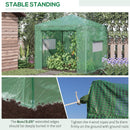 Outsunny Portable Pop-up Walk in Greenhouse w/ Door Windows 2.4 x 1.8 x 2.4m