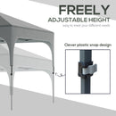 Outsunny Pop Up Gazebo Foldable w/ Wheeled Carry Bag & 4 Weight Bags, Grey