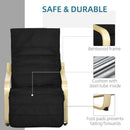 HOMCOM Lounge Chair Recliner Adjustable Footrest Home Black