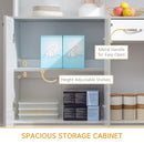 HOMCOM Freestanding Kitchen Cupboard, Storage Cabinet with Doors, Drawer