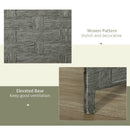 HOMCOM 4 Panel Folding Room Dividers for Wall, Privacy Screen Panels, Grey