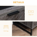 HOMCOM Bedside Table, Sofa Side Table W/ Drawer and Shelf Living Room, Bedroom