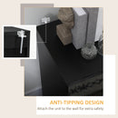 HOMCOM High Gloss Storage Cabinet for Bedroom Living Room Dining Room Black