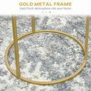 HOMCOM Nesting Coffee Tables Set Of 2 Modern Gold End Tables Home Office