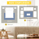 HOMCOM Large Blue Area Rug, Geometric Carpet for Living Room Bedroom, 160x230cm