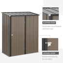 Outsunny Outdoor Storage Shed Steel Garden Shed w/ Lockable Door for Backyard