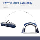 Outsunny Outdoor Gazebo Event Dome Shelter Party Tent For Garden Blue And Grey