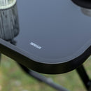 Outsunny 3 Piece Patio Dining Set - Black