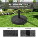 Outsunny 25kg Resin Patio Umbrella Base Parasol Stand Weight Deck W/ Wheels
