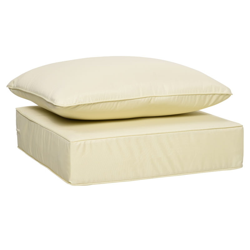 Outsunny Outdoor Seat and Back Cushion Set, Deep Seating Chair Cushion, Beige