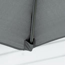 Outsunny 3m Cantilever Parasol With Easy Lever Crank Handle 6 Metal Ribs Grey