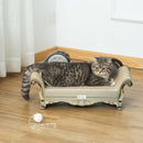 PawHut Cat Scratching Bed Pet Scratcher Modern Furniture w/ Catnip - Brown