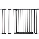 PawHut Pressure Fitted Pet Dog Safety Gate Metal Fence 76 cm Tall, Black