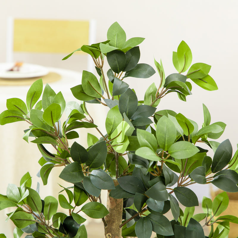 HOMCOM Potted Artificial Plants Bay Leaf Laurel for Indoor Outdoor, 120cm