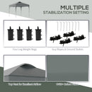 Outsunny Pop Up Gazebo Foldable w/ Wheeled Carry Bag & 4 Weight Bags, Grey