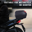 HOMCOM 28L Motorcycle Tail box Helmet Top Case Storage Trunk Carrier Mount Rack