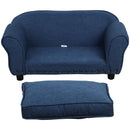 PawHut Dog Sofa Bed, Kitten Couch Chair w/ Soft Cushion, for Small Dogs - Blue